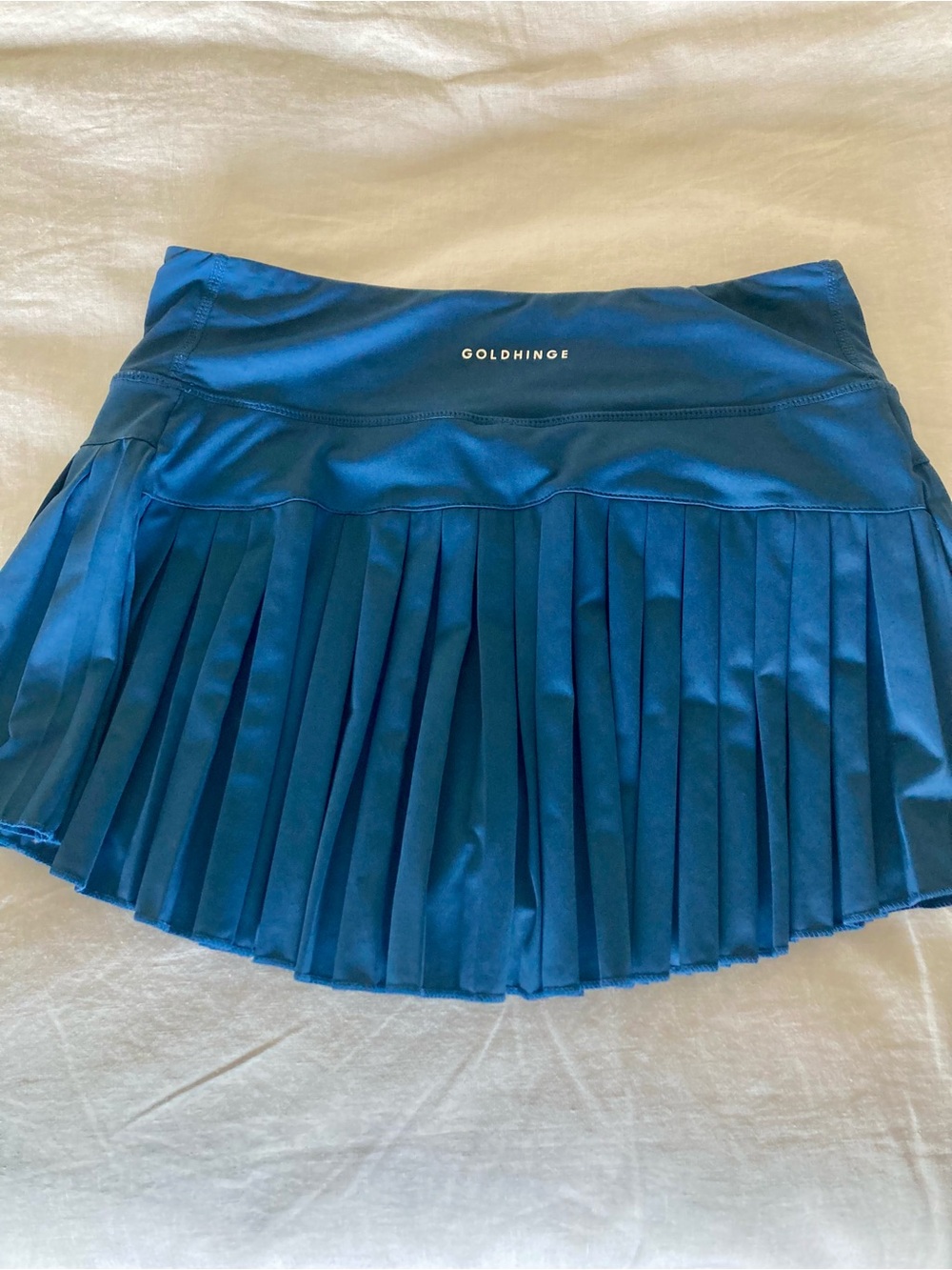 Gold Hinge pleated tennis skirt